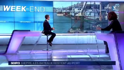 A Dieppe, la tempête Ulla maintient les bateaux au port