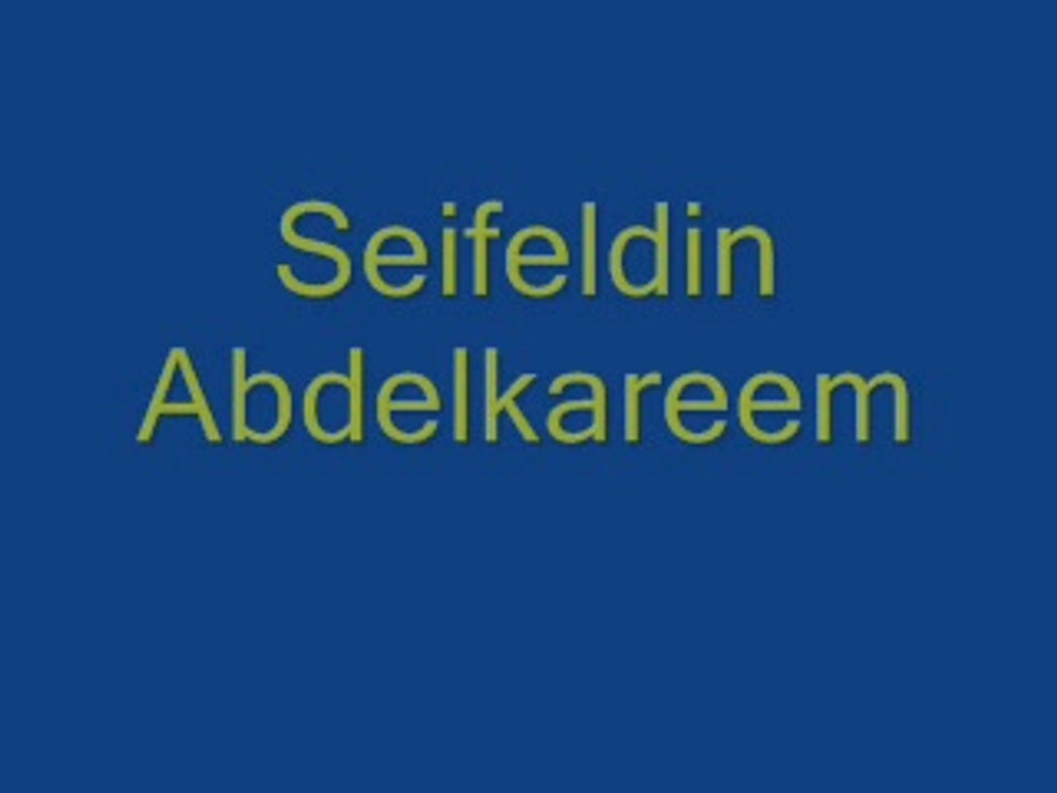 Seifeldin Abdelkareem on Current