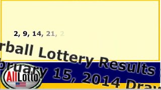 Powerball Lottery Drawing Results for February 15, 2014