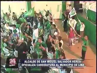 Salvador Heresi oficializó su candidatura a la alcaldía de Lima