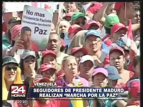 Caracas: seguidores del presidente Nicolás Maduro realizaron marcha por la paz