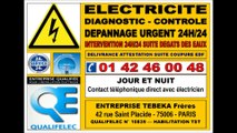 ELECTRICITE PARIS 6eme - 0142460048 - ELECTRICIEN DE PARIS 75006 - PERMANENCE 24/24 7/7