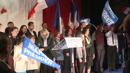 Municipales: meeting de Marine Le Pen à Perpignan