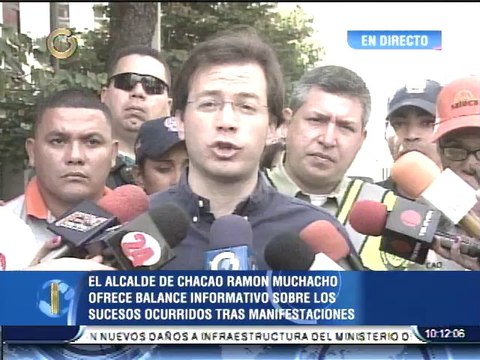 Alcalde de Chacao: 23 heridos y daños al mobiliario en sucesos de este sábado en Altamira