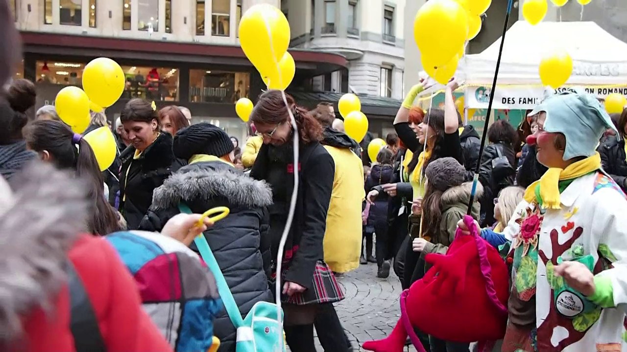 Flash mob contre le cancer des enfants