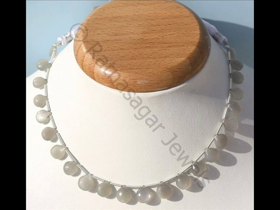 Grey Moonstone Beads