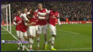 Goal Podolski - Arsenal 2-0 Liverpool - 16-02-2014 Highlights
