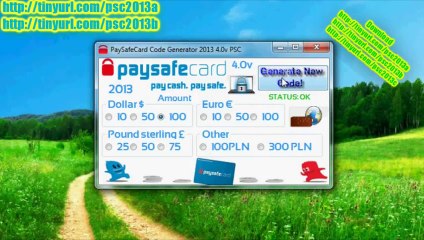 PaySafeCard Code Generator Feb 2014 4.0v PSC
