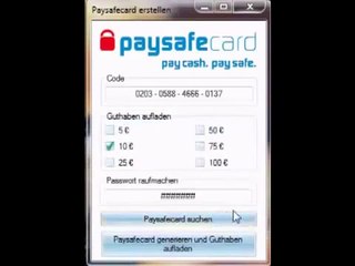 Paysafecard Generator Code Install Feb 2014