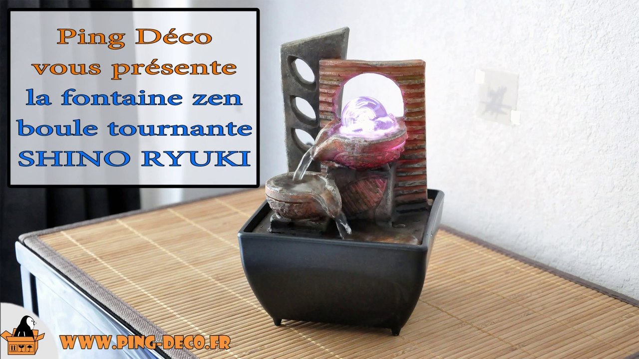 fontaine d'intérieur zen boule tournante SHINO RYUKI