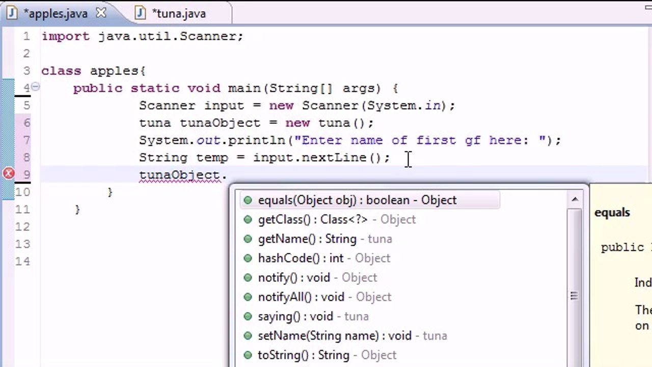 Java Tutorial 16 - many methods and instances