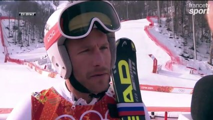Jean-René Godart ITW Bode Miller - Super G Sochi 2014