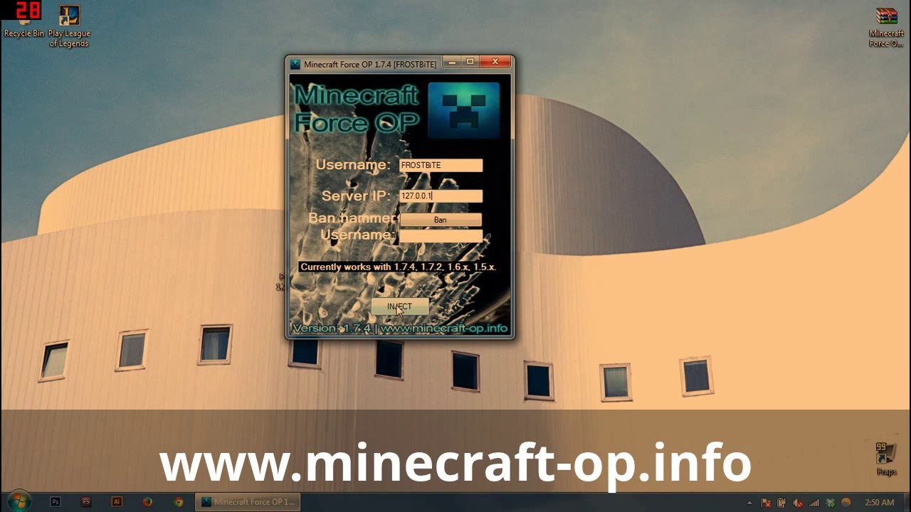Minecraft Force OP 1.7.4 100% WORKING
