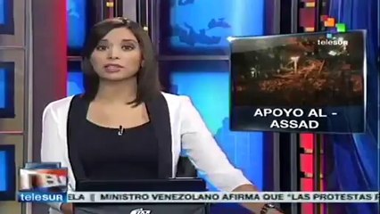 Jóvenes sirios Apoyan con marcha a su presidente Bashar Al Assad