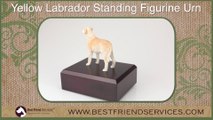 Yellow Labrador Retriever Standing Figurine Urn