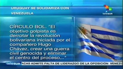 Uruguay se solidariza con Venezuela contra la violencia