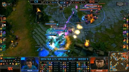 LCS NA W5D2 Game 2 C9 vs DIG