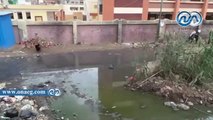 شاهد.. قرية الحمراوي بكفر الشيخ تغرق في مياة الصرف الصحي