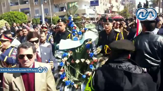 جنازه عسكريه وشعبيه للشهيد الرائد فادي سيف من مسجد لطفي شباره ببورسعيد