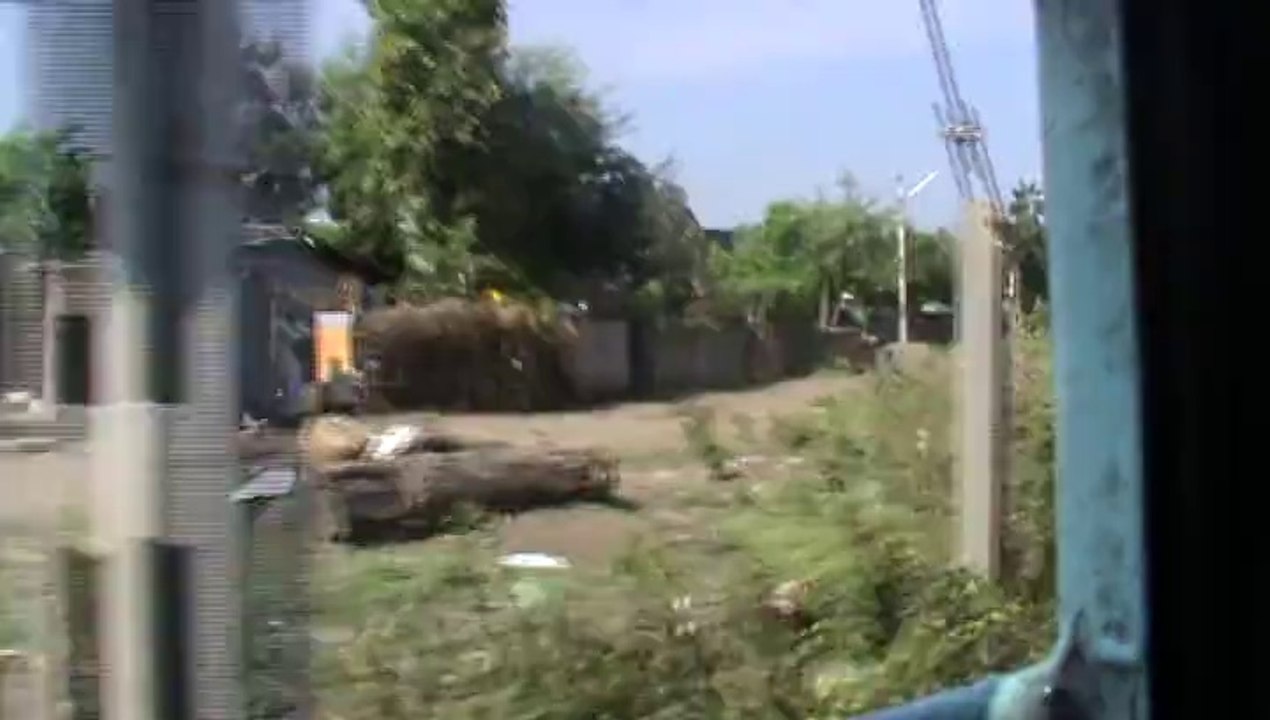 Indian Train Ride Over A Rural Area 2