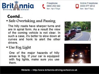 How to drive on Hilly Areas