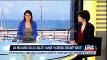 Jonathan Sacerdoti on i24news, discussing climate change and the UK's extreme weather