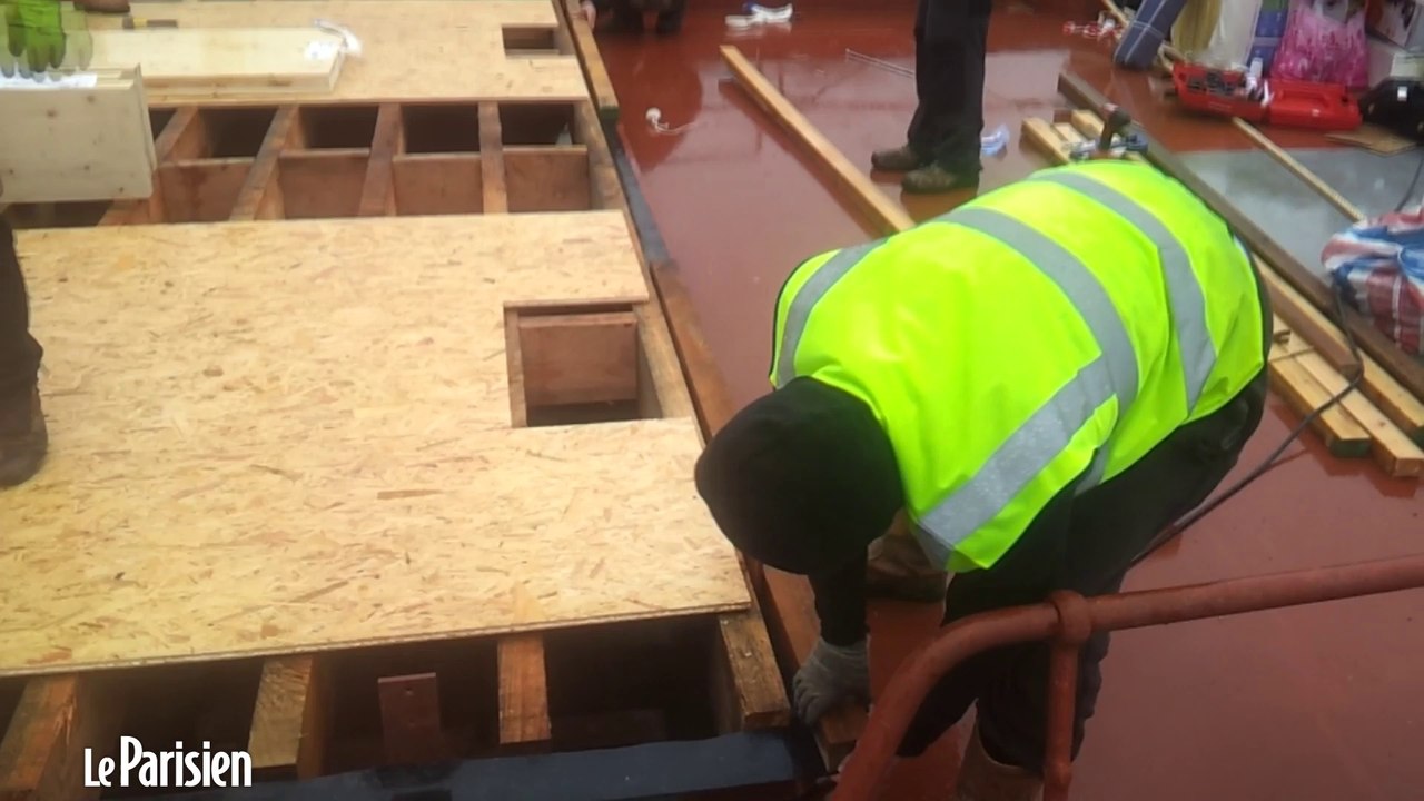 Creil (Oise) : en 24 heures, ils construisent votre maison en bois… sur une péniche.