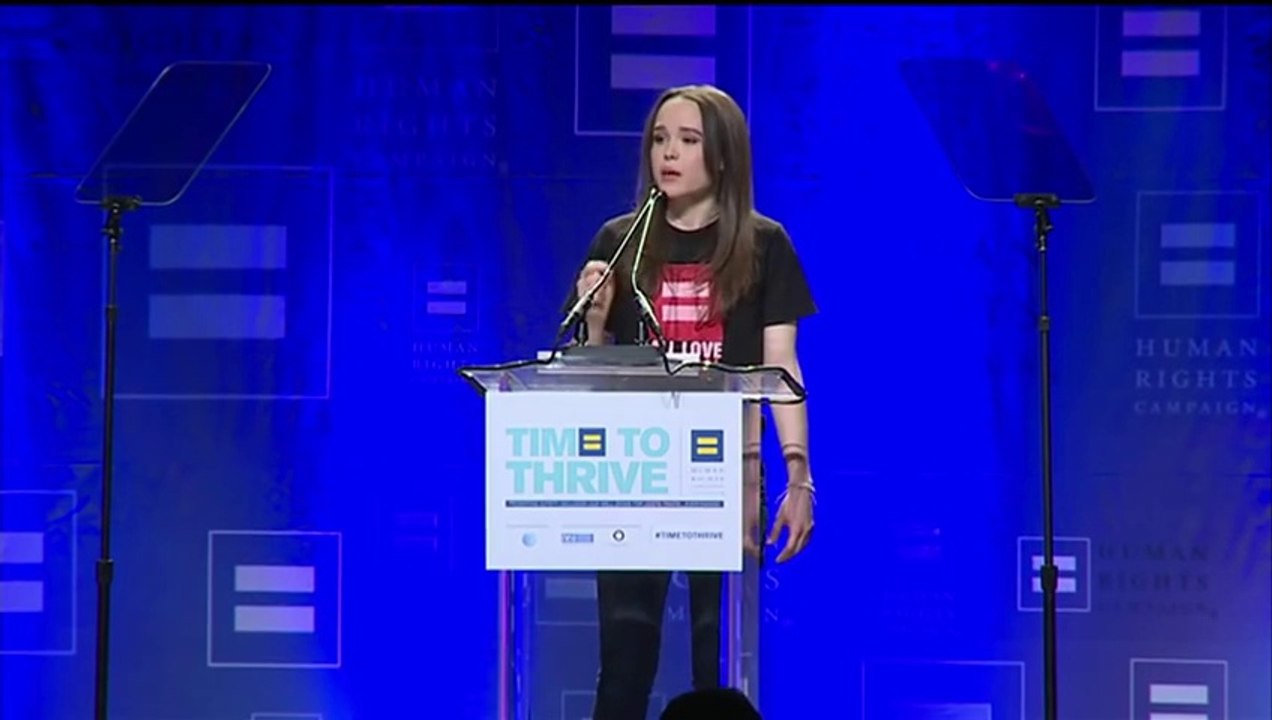 Ellen Page Comes Out As Gay During Human Rights Campaign Speech