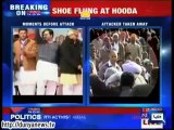 Man hurls shoe at Indian CM who was slapped in another incident days ago