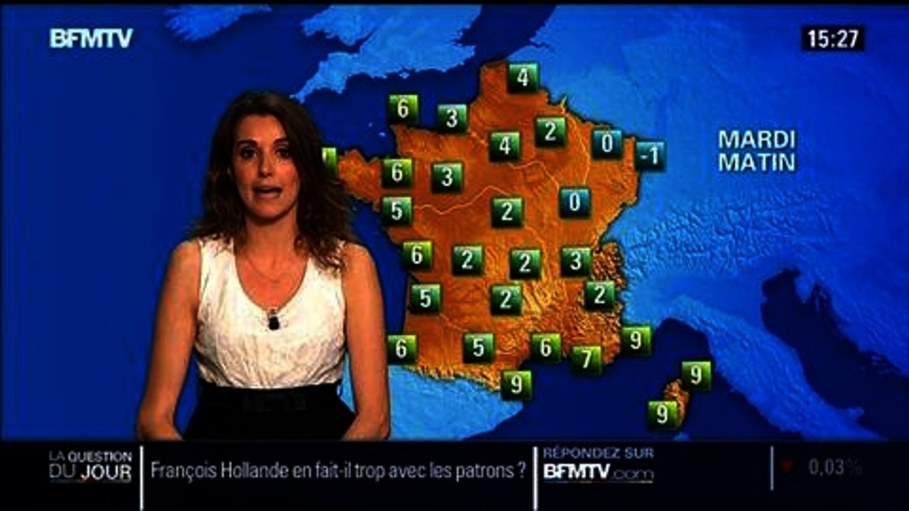 La Météo pour ce mardi - 17/02