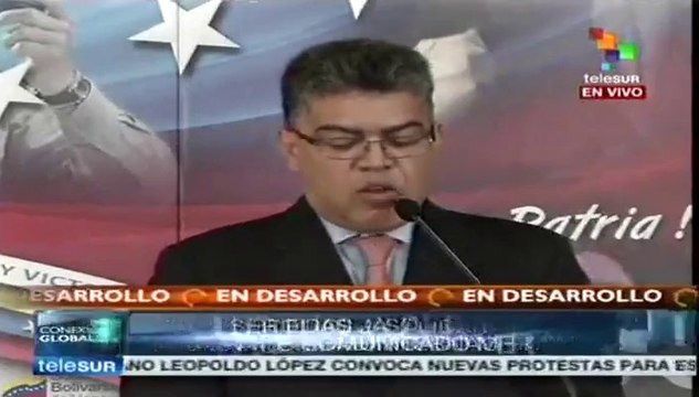 Destaca Jaua apoyo de Mercosur a Venezuela ante ataques de fascistas