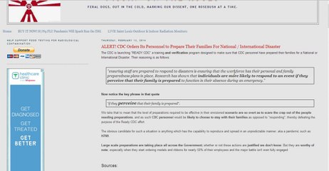 BREAKING CDC IS PREPPING FOR THE DISASTER