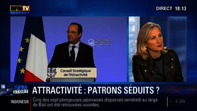 BFM Story: Conseil de l'attractivité: les grands patrons étrangers ont été reçus par François Hollande à l'Elysée - 17/02