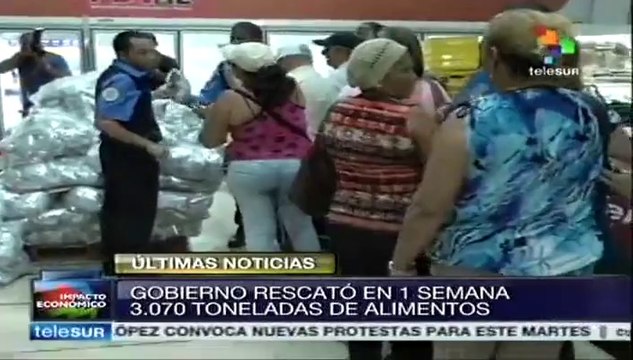 Gobierno de Venezuela rescata 3070 toneladas de alimentos acaparados