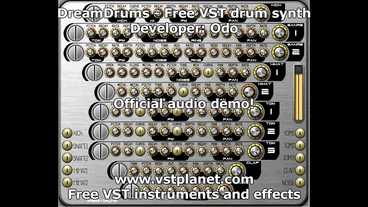 Odo DreamDrums - Free VST plugin drum machine - vstplanet.com