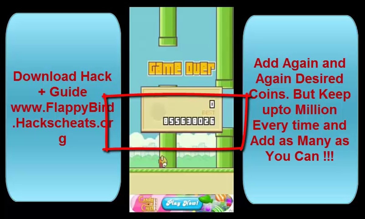 Flappy Bird Cheat for 99999999 Lives and Score iOS/Android - Best Hack for Flappy Bird