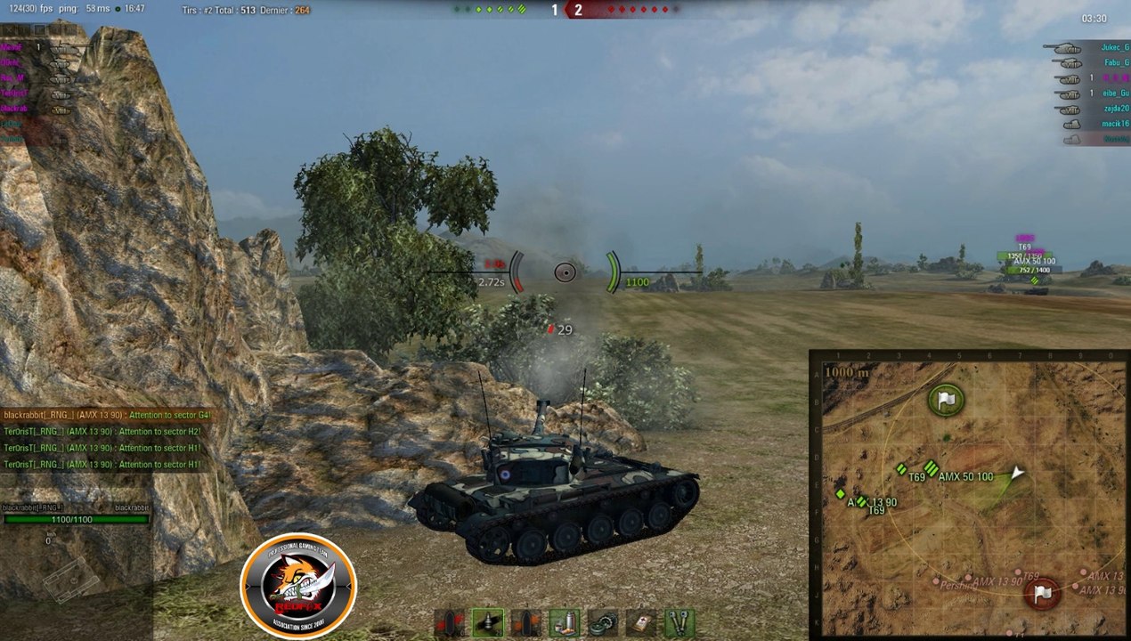 World of Tanks 7vs7 REDFOX VS Gunrunners steppes n°1 [FR]