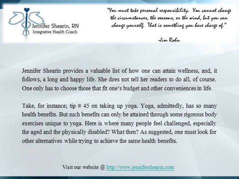 Jennifer Shearin Group Wellness Coaching - Road to Wellness Less Travelled