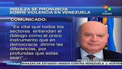 Insulza, preocupado por hechos violentos en Venezuela