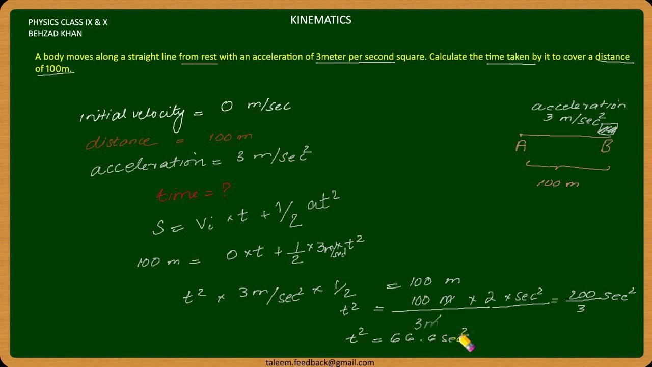 Lecture 019 Kinematics-Numerical 2 Physics in urdu free Tutorial Class IX