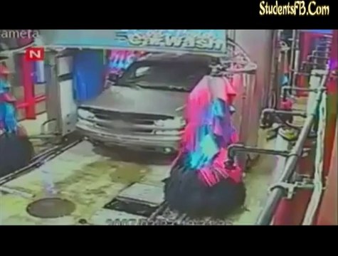 car wash failed , how stupid man was -D