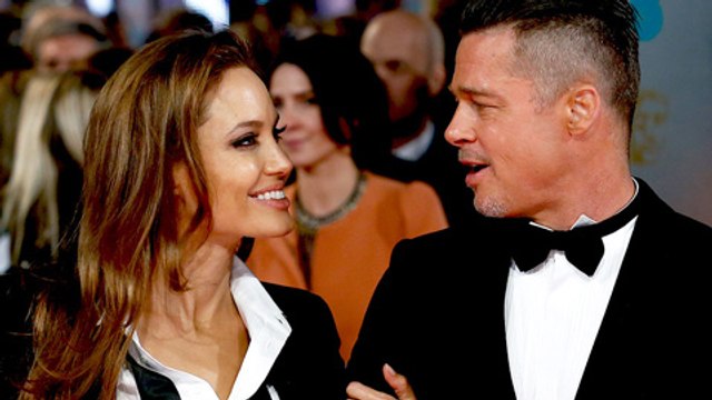 Angelina Jolie Brad Pitt 2014 BAFTA Awards Red Carpet