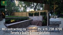 Complete landscaping project with walkout basement, firepit, interlocking and more