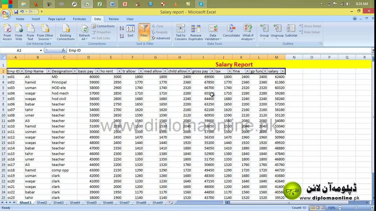 MS Excel Lesson 17