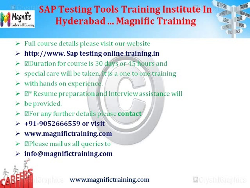 We are providing Online Software Testing Trainings on SAP TESTING