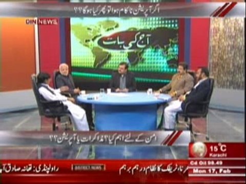 Aaj Ki Baat (Aman Ke Lye Ehem Kya ? Muzakrat Ya Operation ?) 17th February 2014 Part-2
