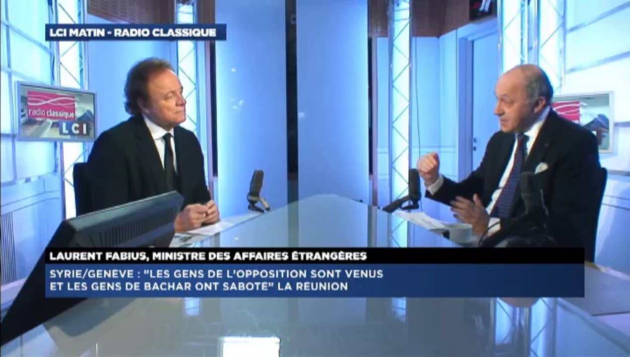 Laurent Fabius, invité de Guillaume Durand avec LCI