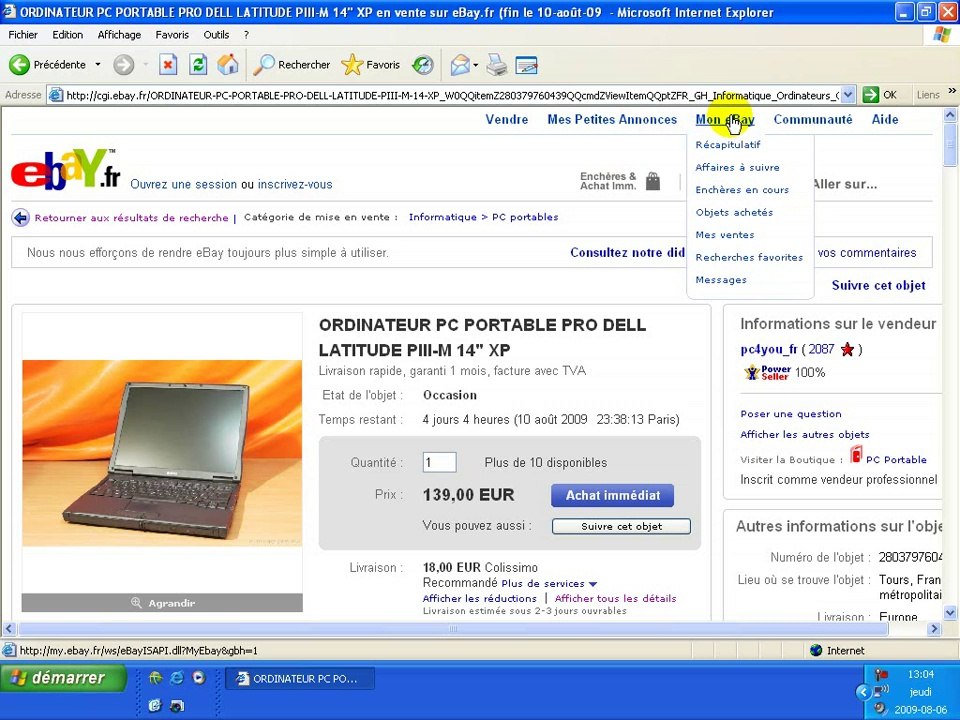 Comment acheter et vendre sur eBay - Formation Windows XP Français - 6.10a Internet