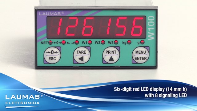 W100 – Weight indicator for panel mounting - LAUMAS