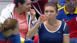 Simona Halep - Elina Svitolina (Fed Cup 2014 - Group I Play-off) Set 1